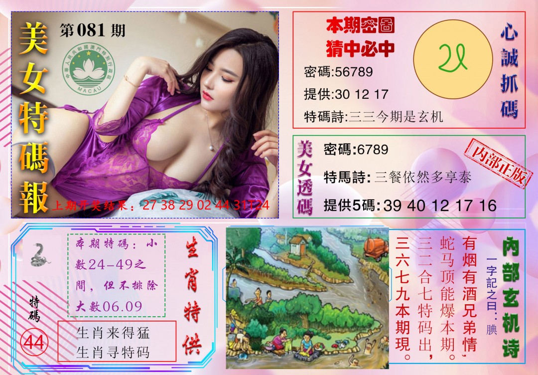 2025081期美女特码报