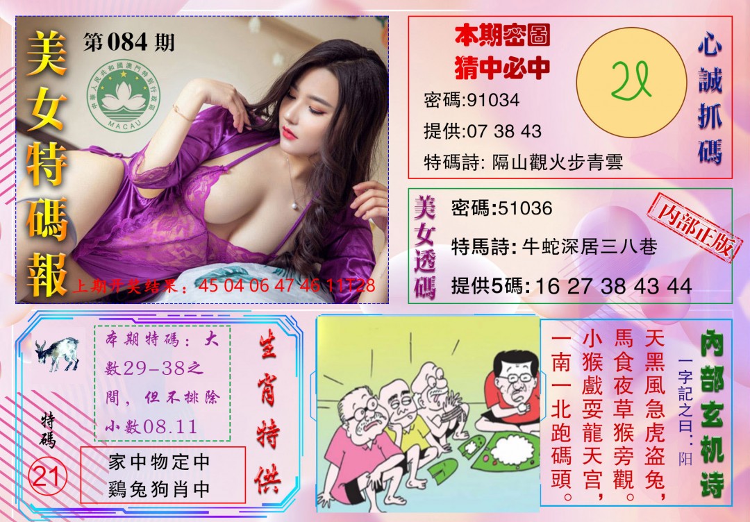 2025084期美女特码报