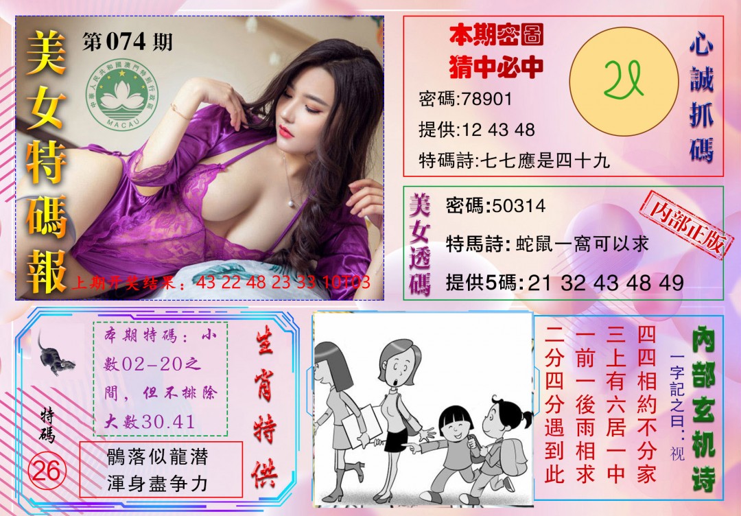2025074期美女特码报