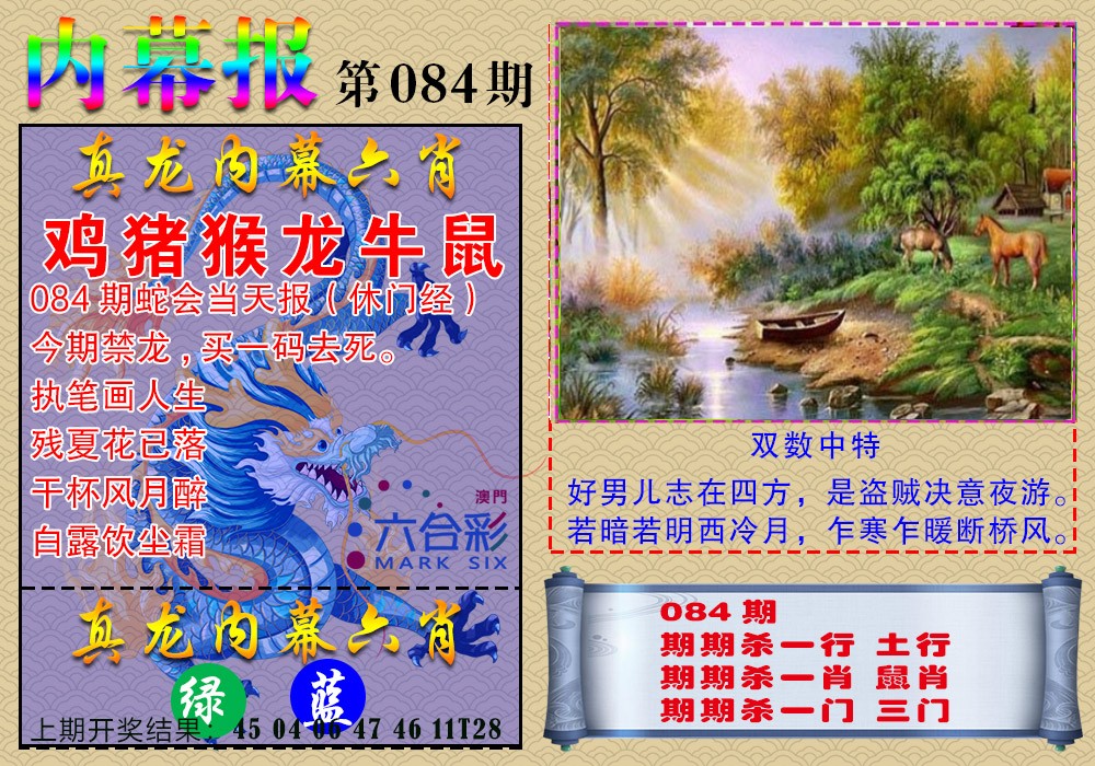 2025084期真龙内幕报