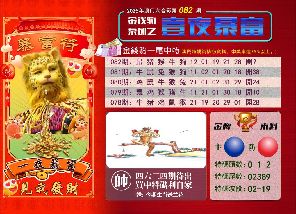 2025082期一夜暴富