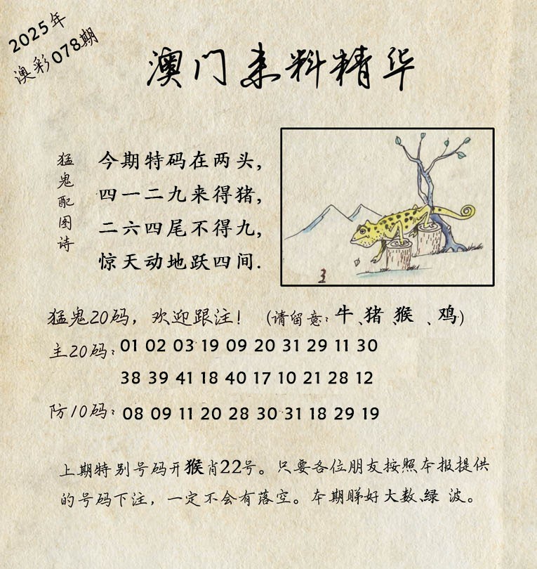 2025078期澳门来料精华