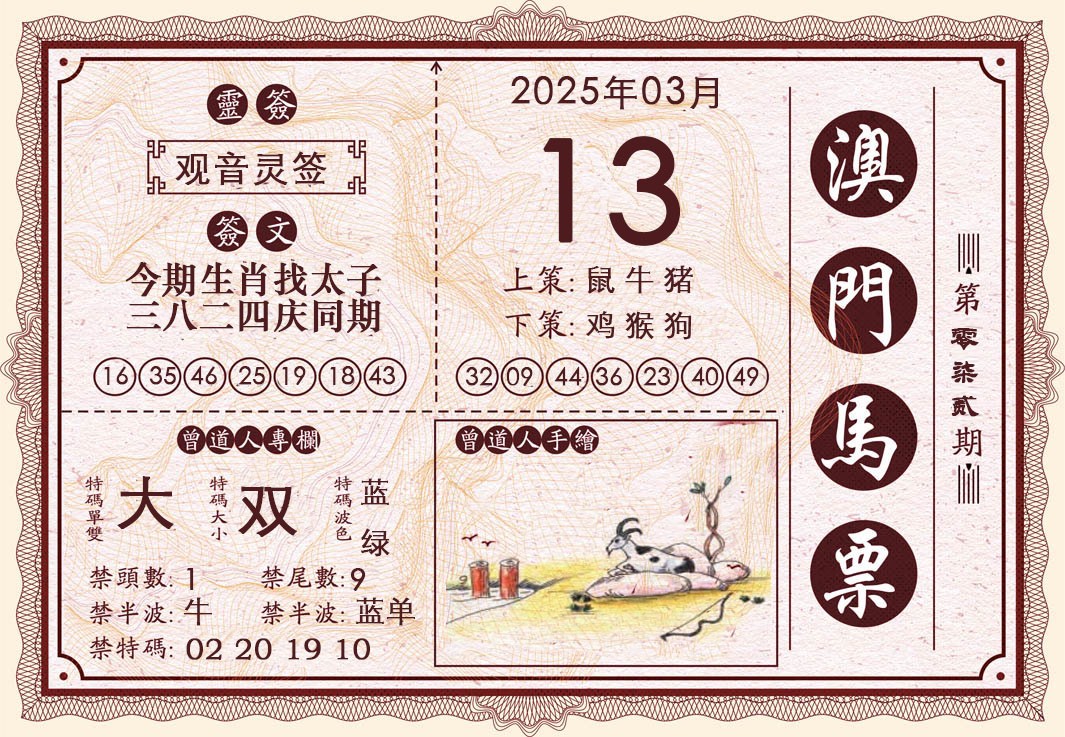 2025072期澳门马票