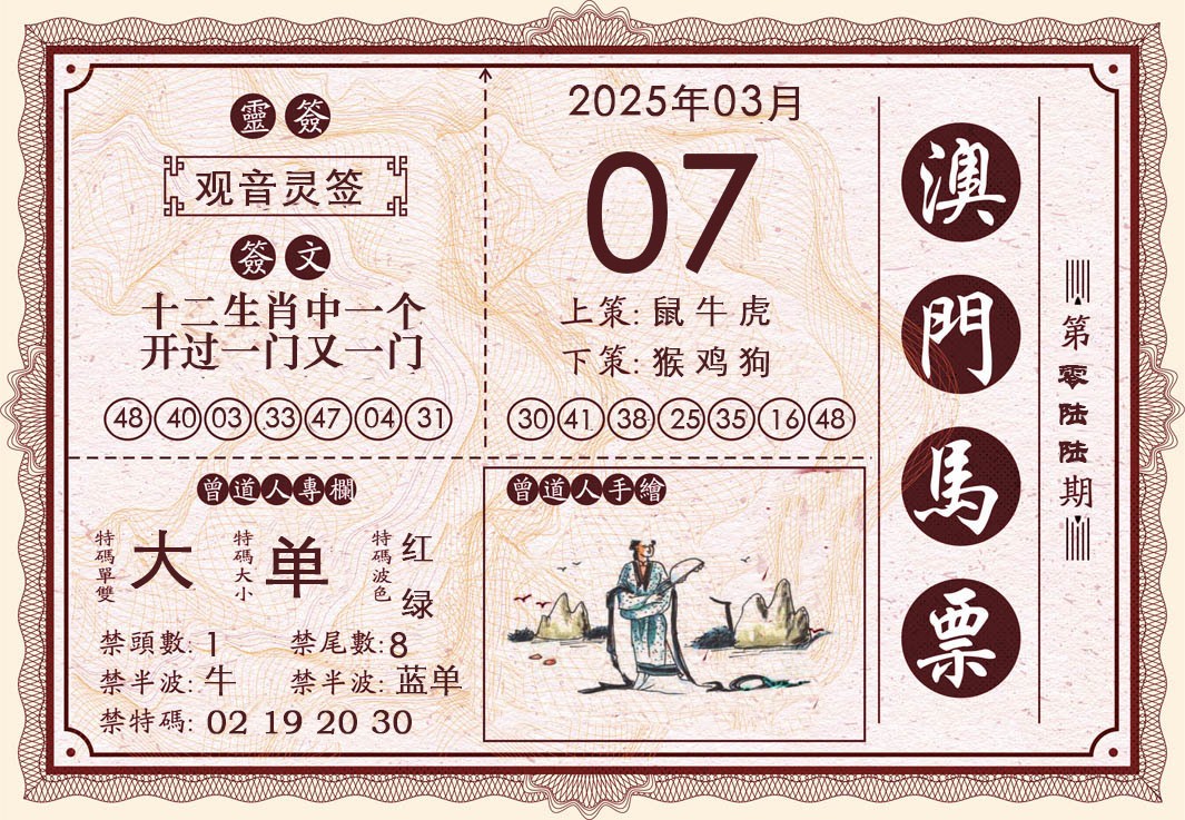 2025066期澳门马票