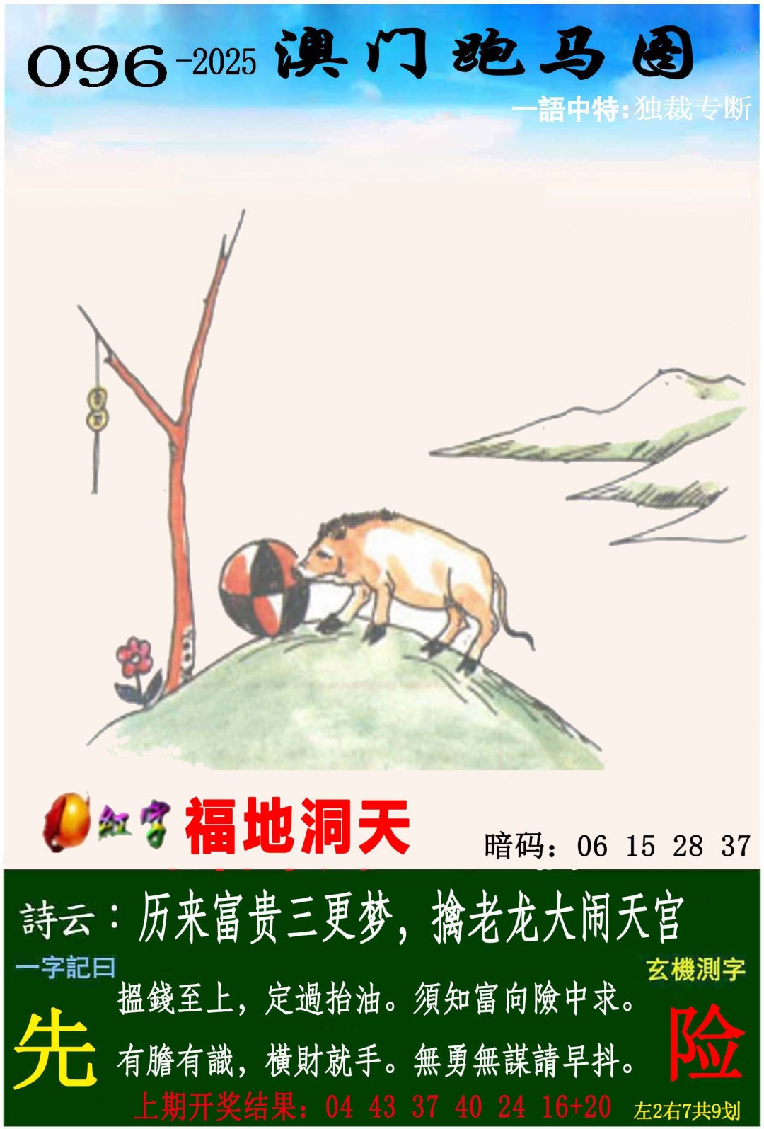 2025096期跑马图