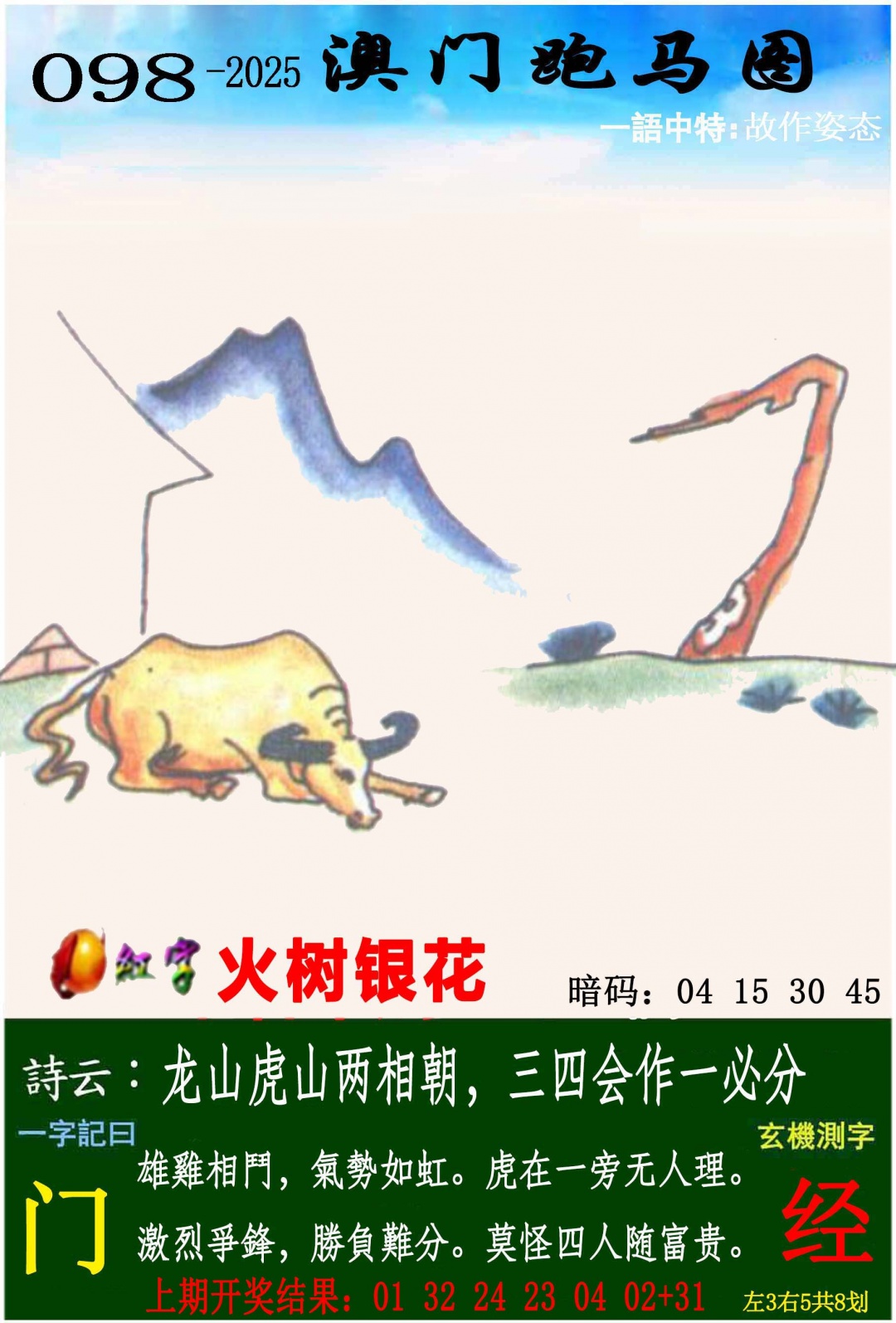 2025098期跑马图