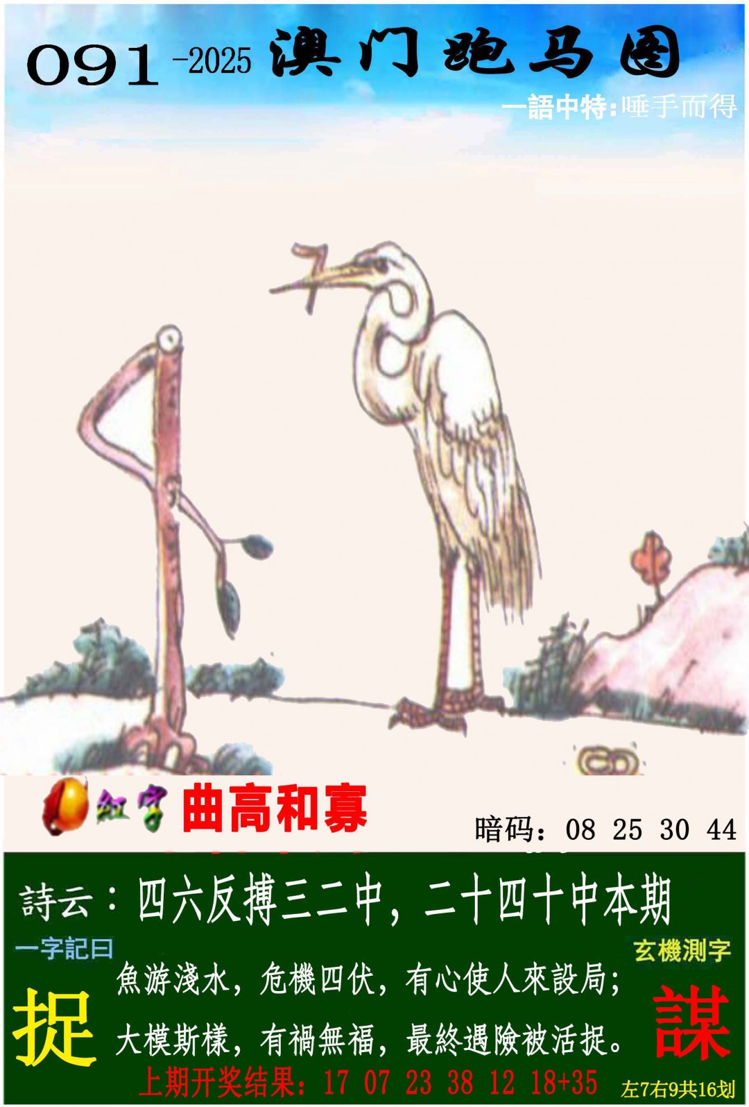2025091期跑马图