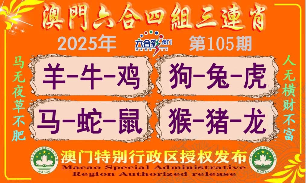 2025105期六合四组三连肖