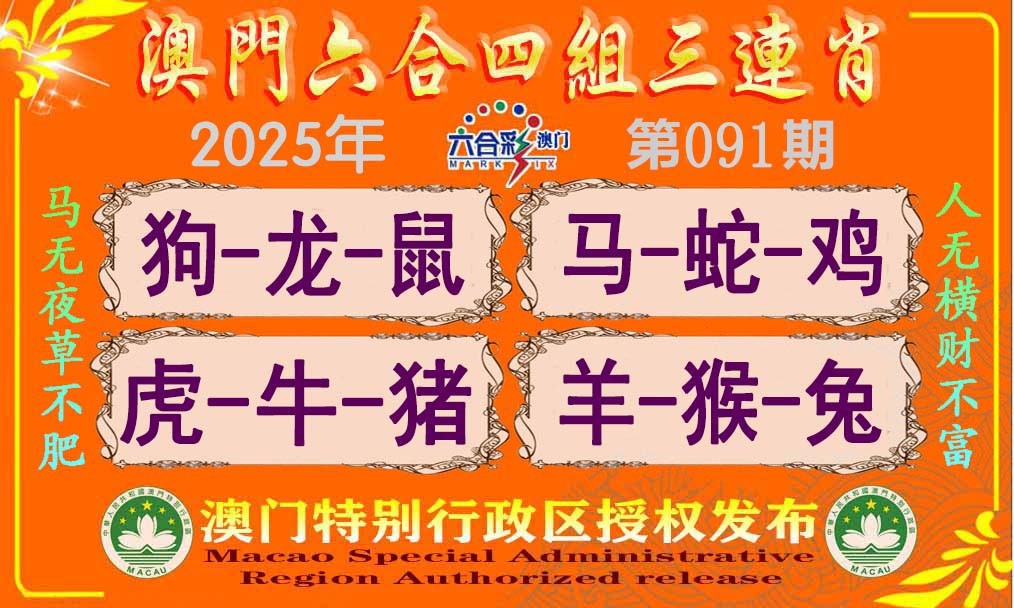 2025091期六合四组三连肖