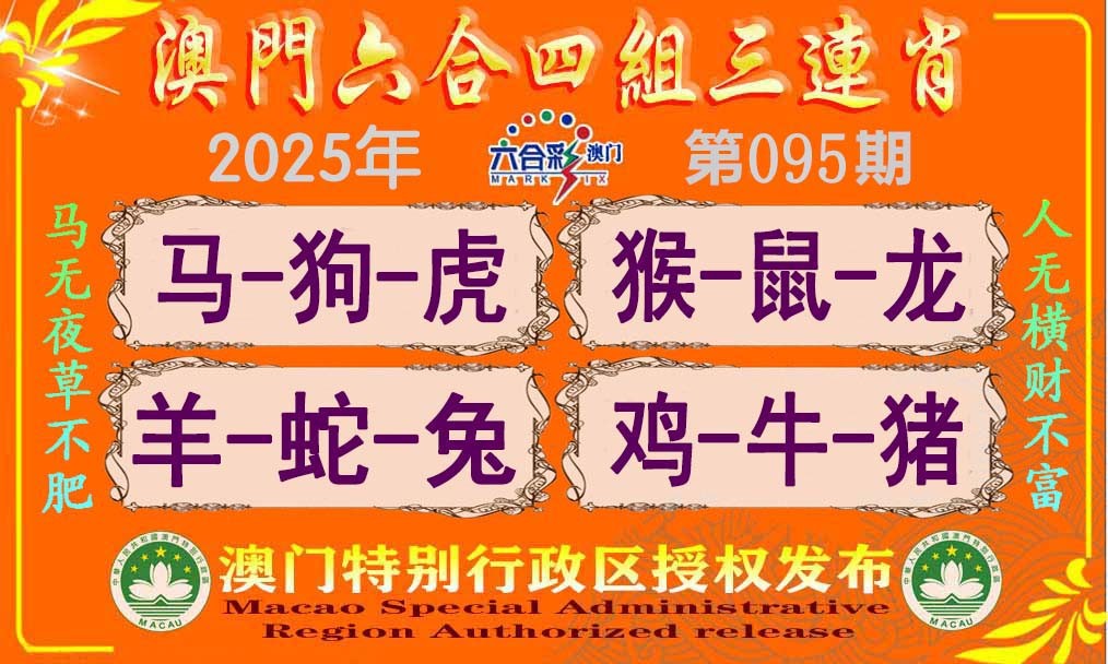 2025095期六合四组三连肖