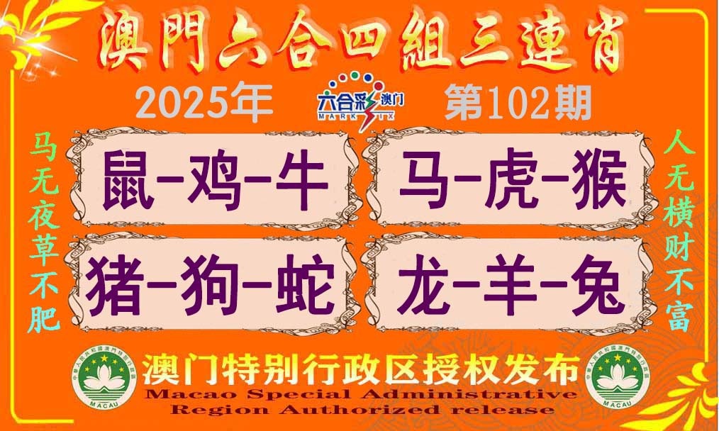 2025102期六合四组三连肖