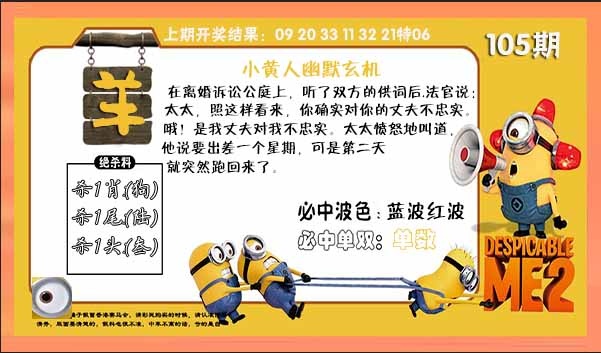 2025105期小黄人幽默玄机