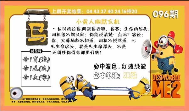2025096期小黄人幽默玄机