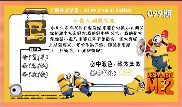 2025099期小黄人幽默玄机