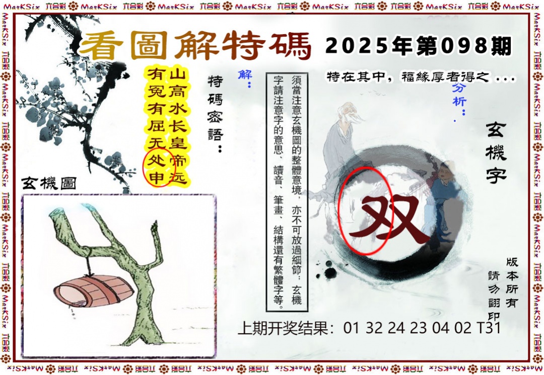 2025098期看图解特码