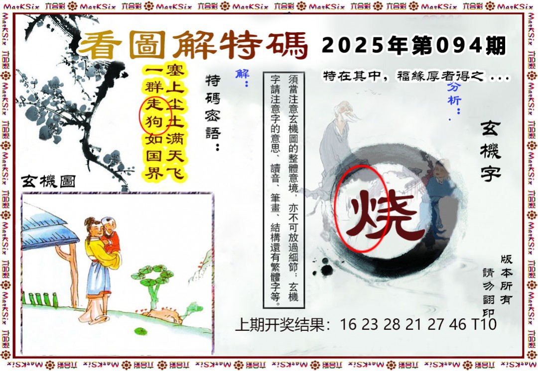 2025094期看图解特码
