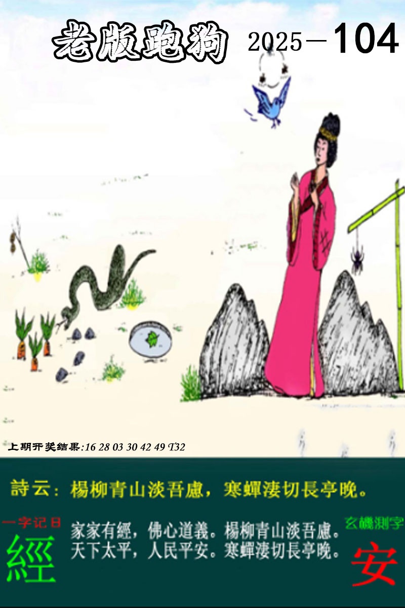 2025104期老版跑狗图