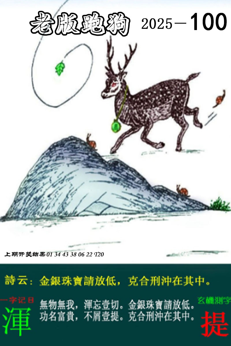 2025100期老版跑狗图