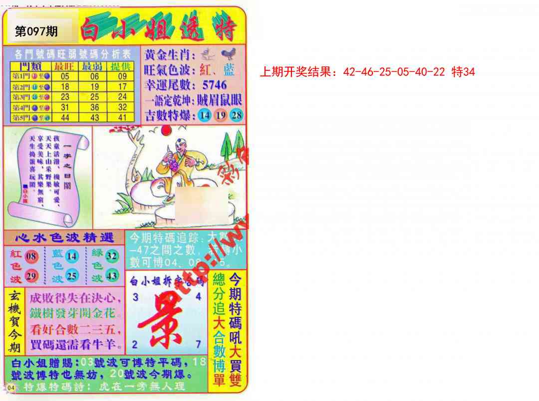 2025097期白小姐透特
