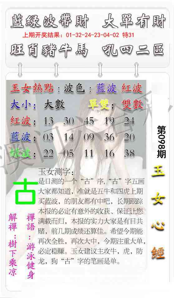 2025098期玉女心经