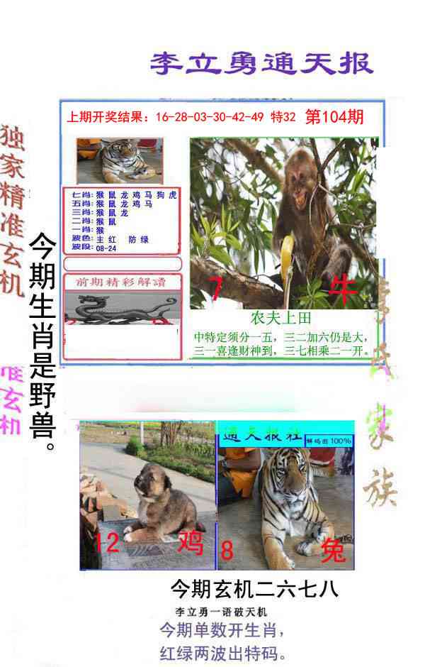 2025104期李立勇通天报