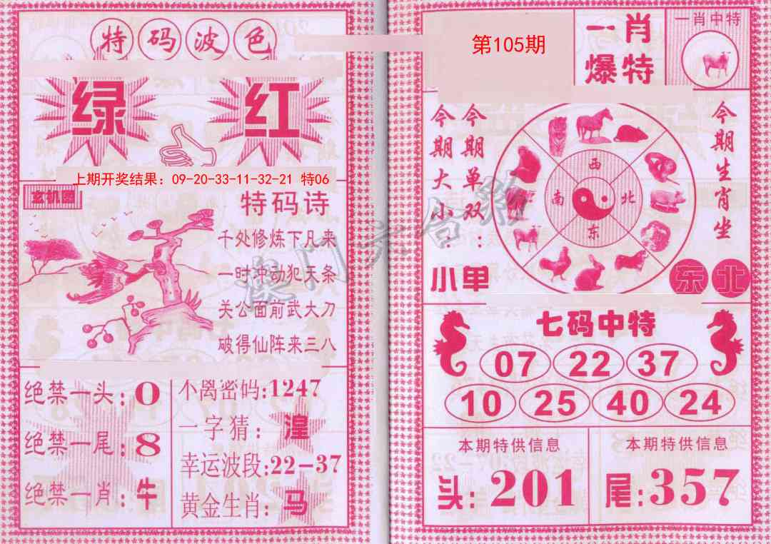 2025105期一肖爆特