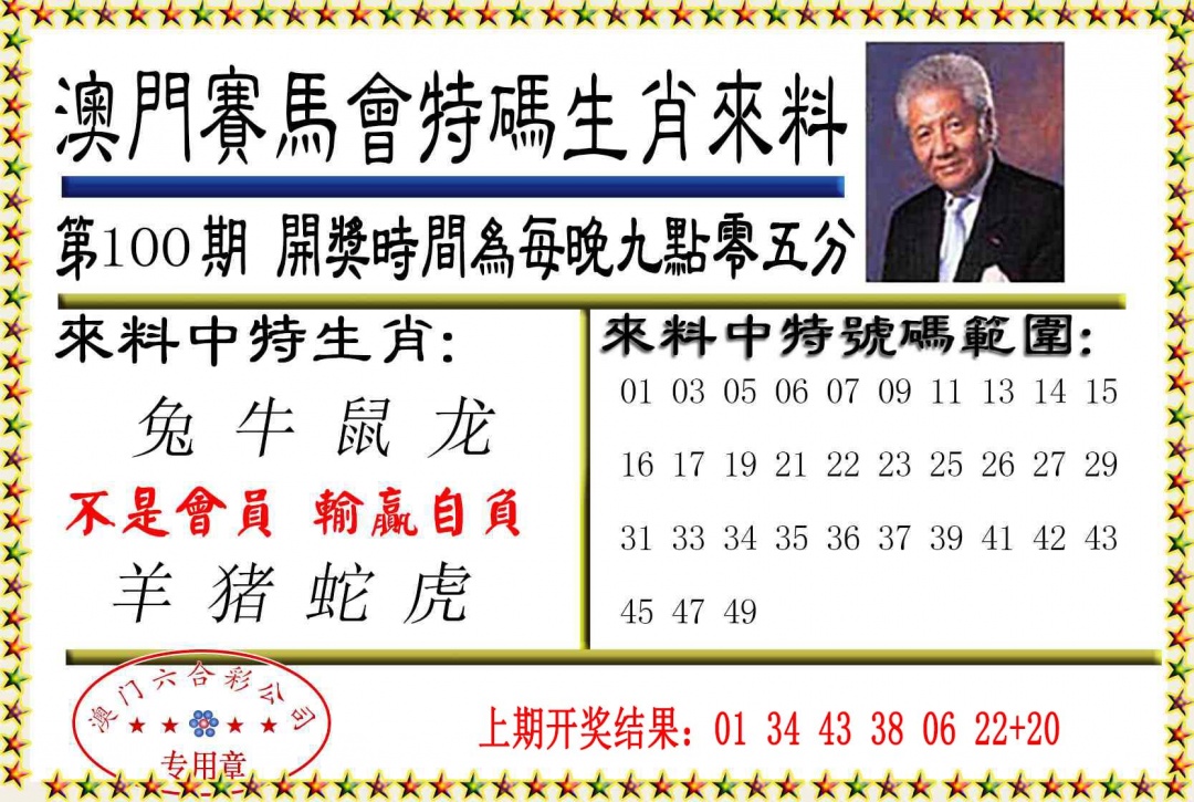 2025100期特码生肖来料
