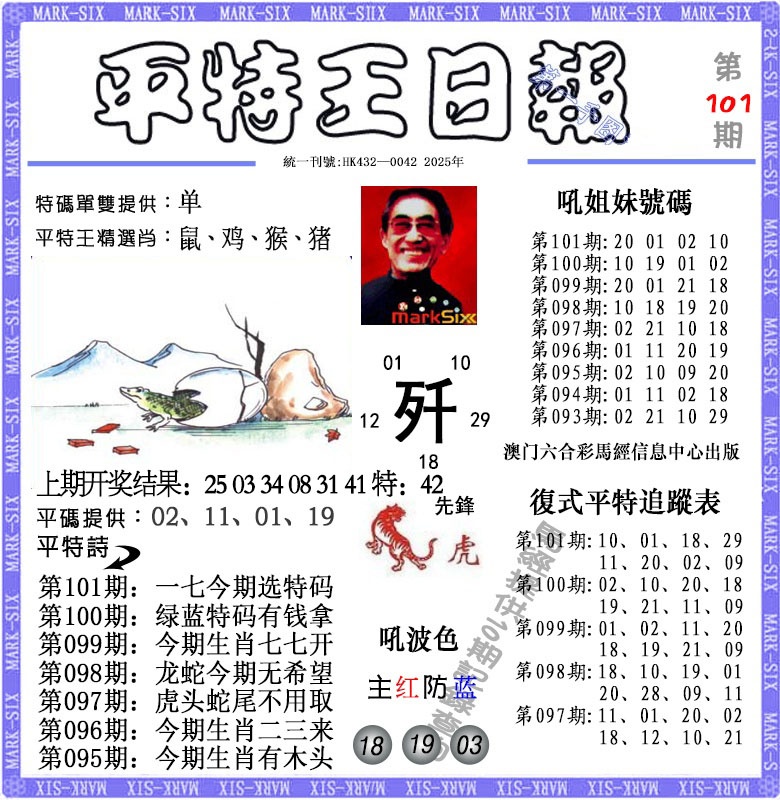 2025101期平特王日报