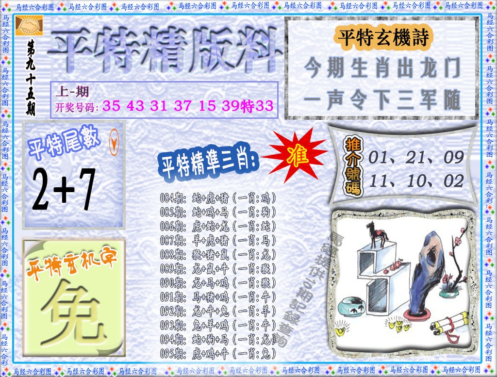 2025095期平特精版料