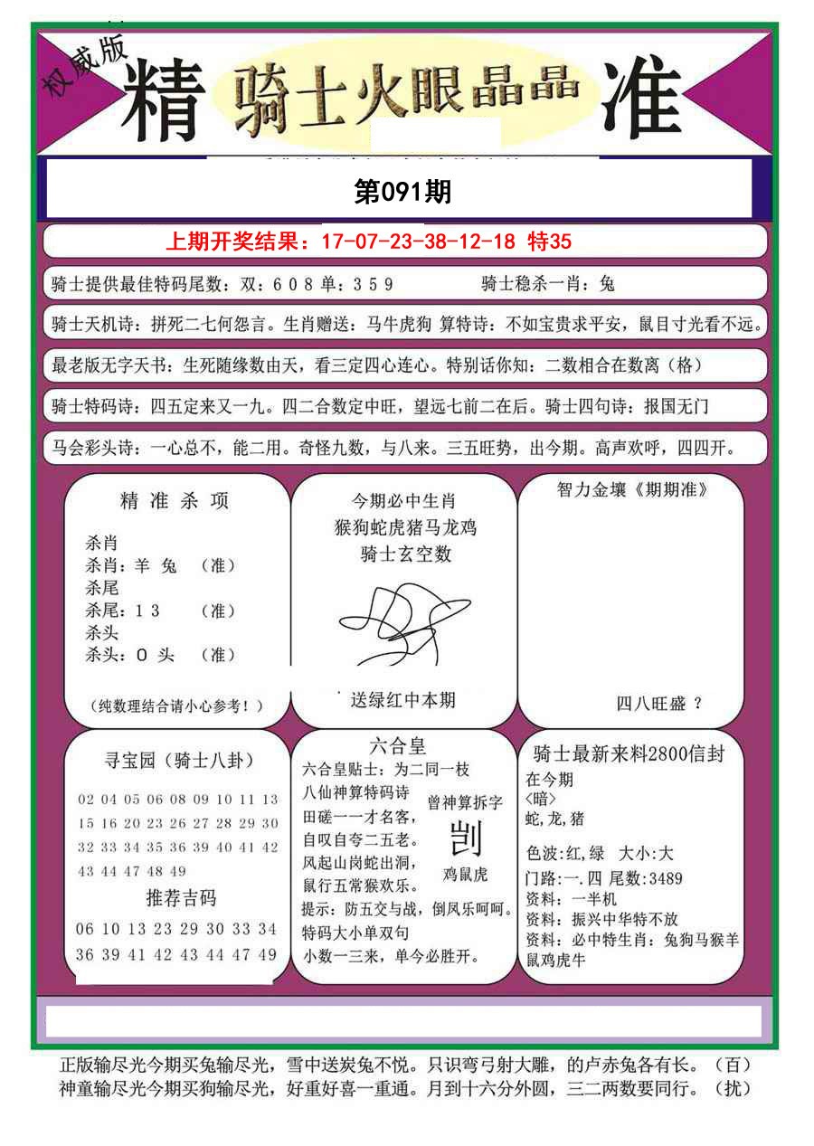 2025091期骑士火眼晶晶a