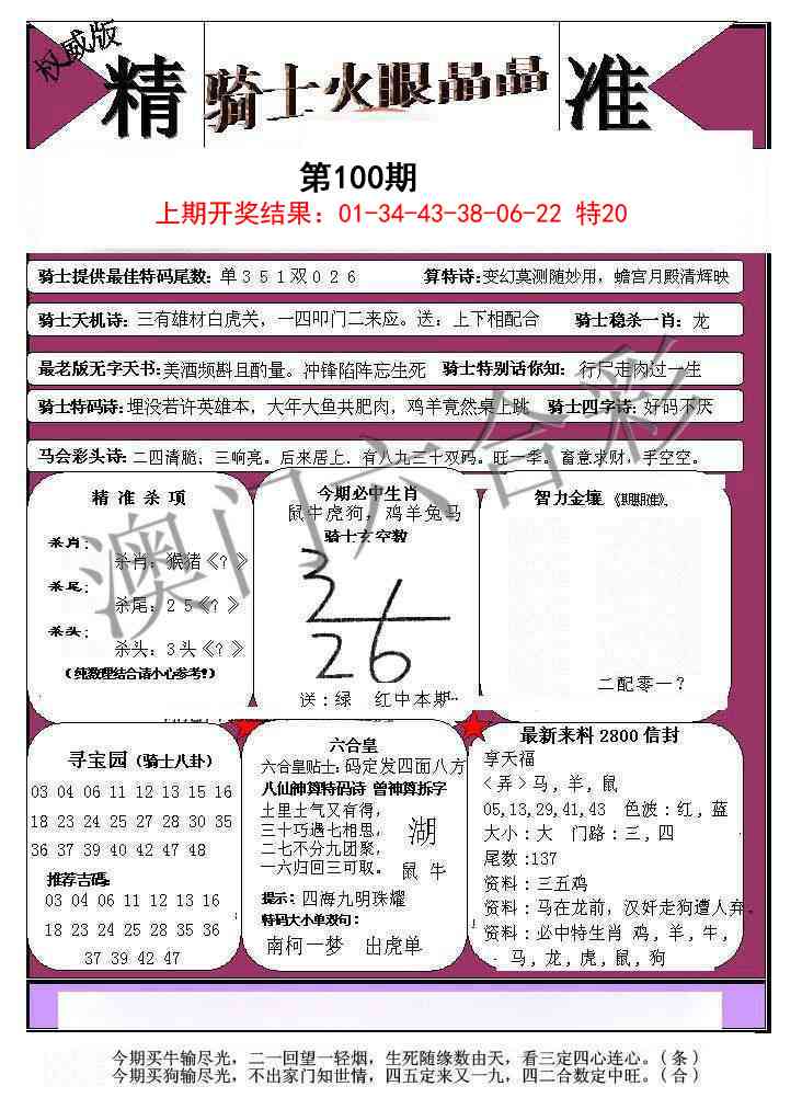2025100期骑士火眼晶晶a