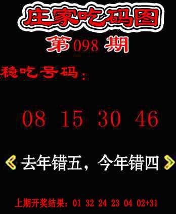 2025098期庄家吃码图