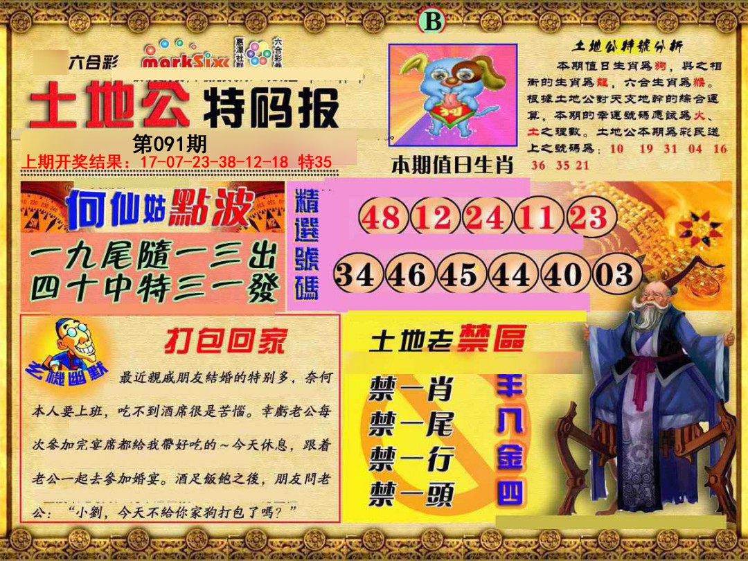 2025091期土地公特码报B