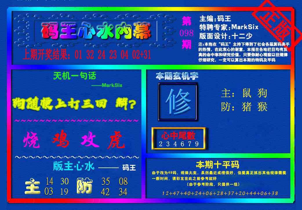 2025098期{码王雷锋}内幕报