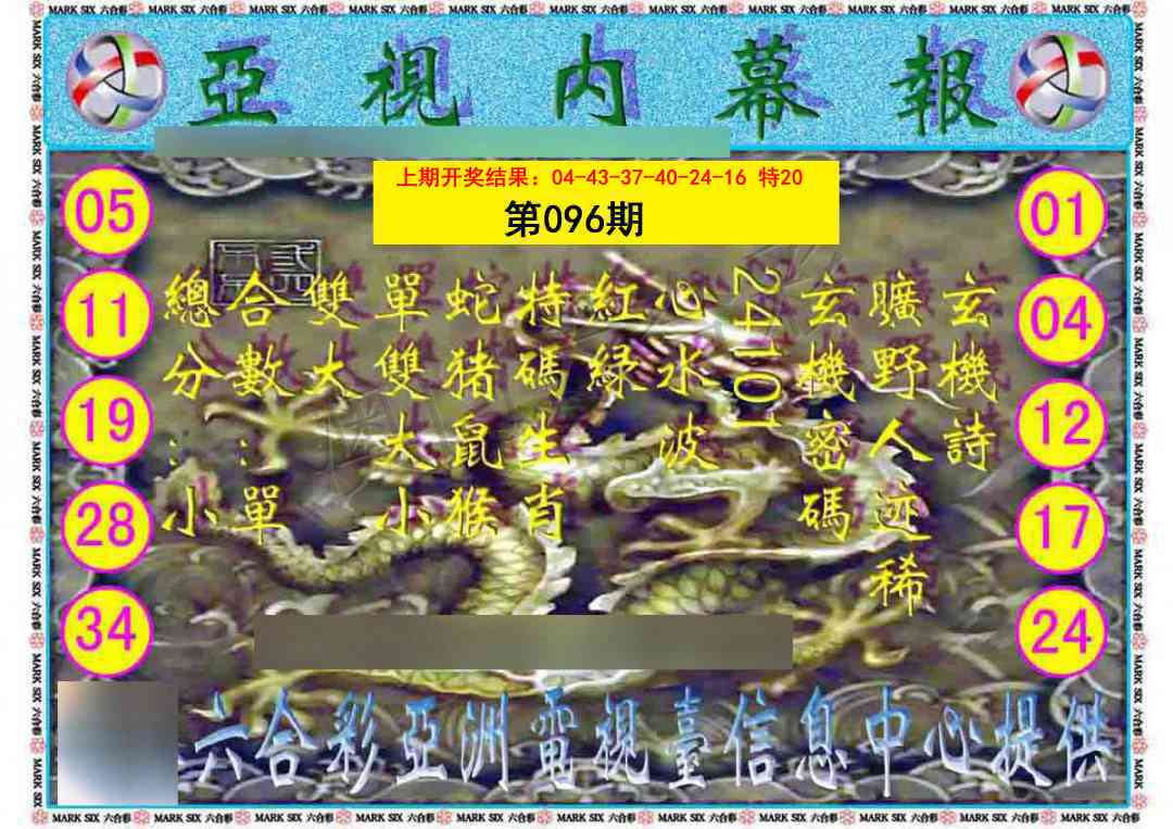 2025096期亚视内幕报
