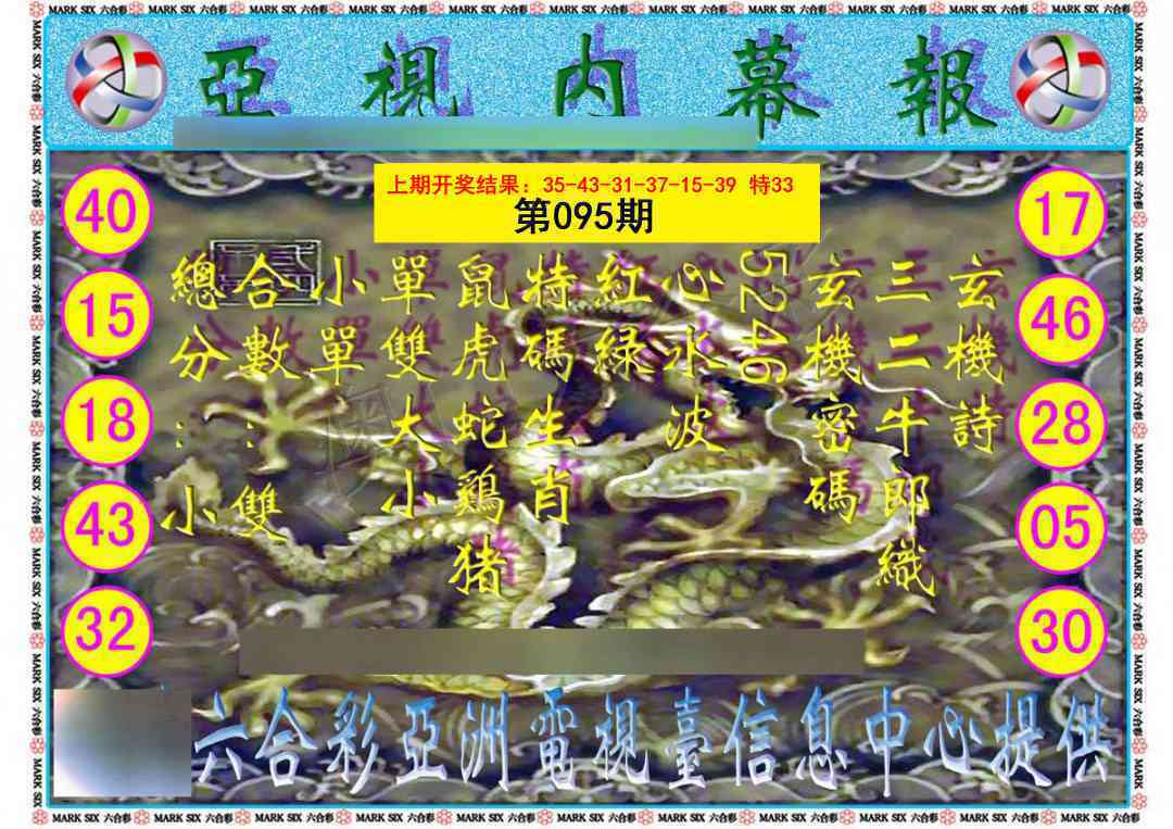 2025095期亚视内幕报