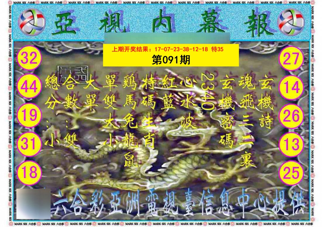 2025091期亚视内幕报