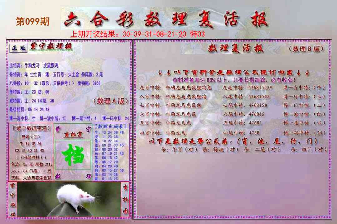 2025099期数理复活报