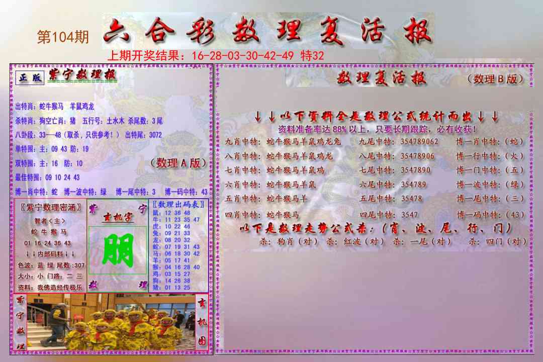 2025104期数理复活报