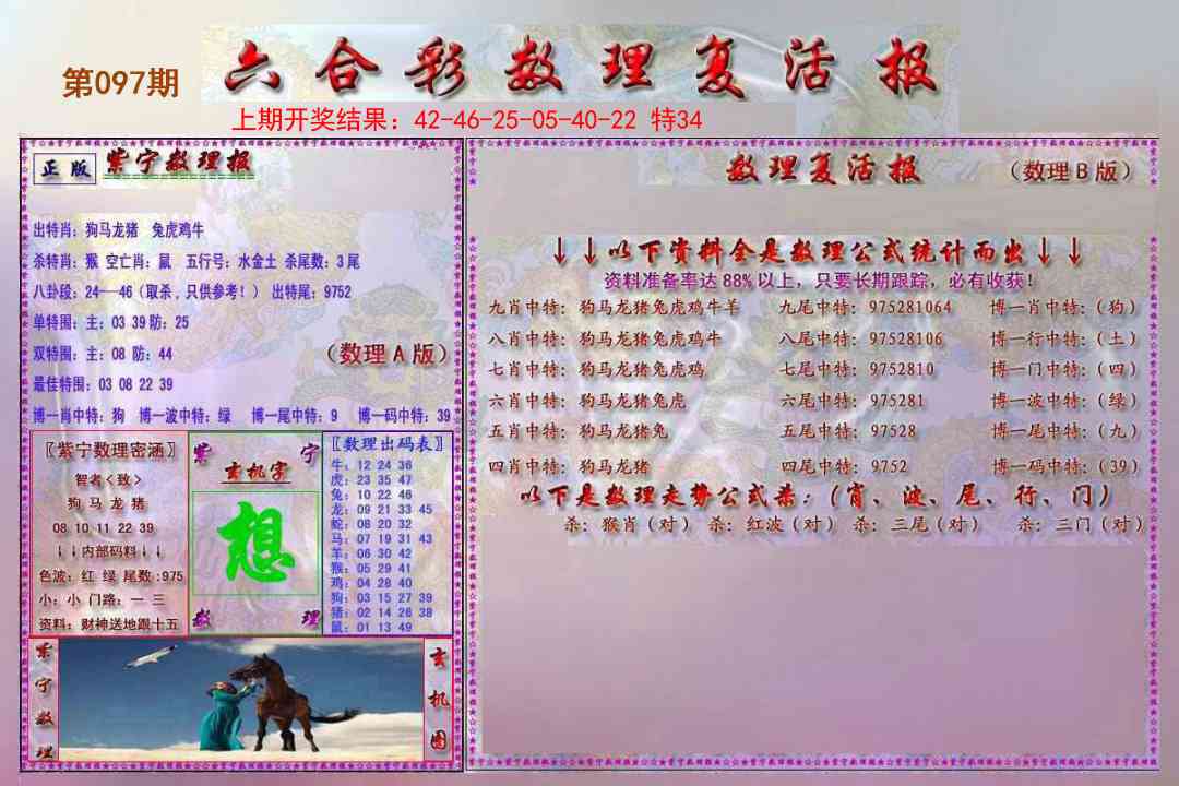 2025097期数理复活报