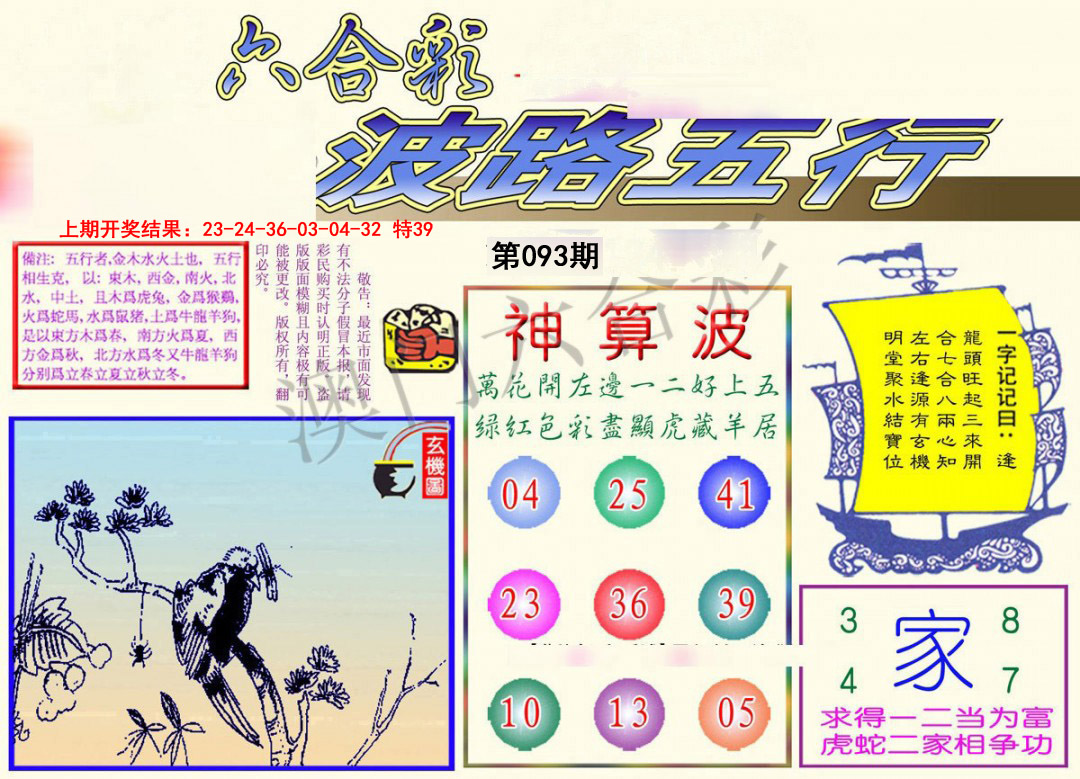 2025093期波路五行