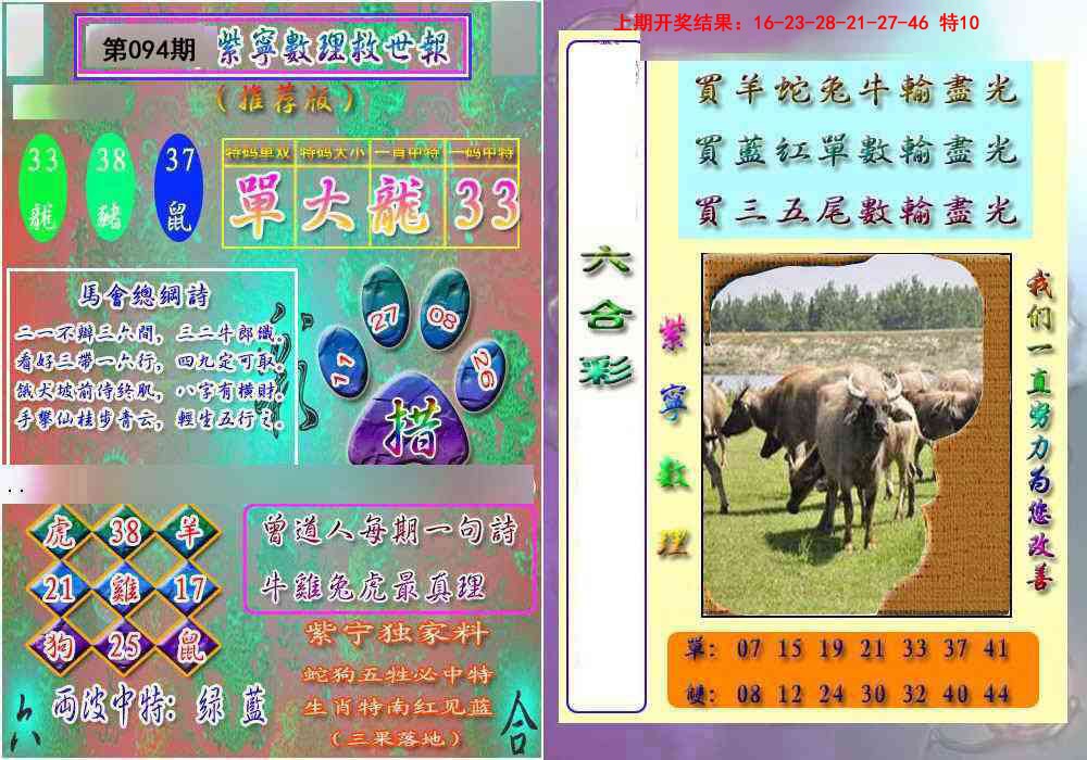 2025094期数理救世报