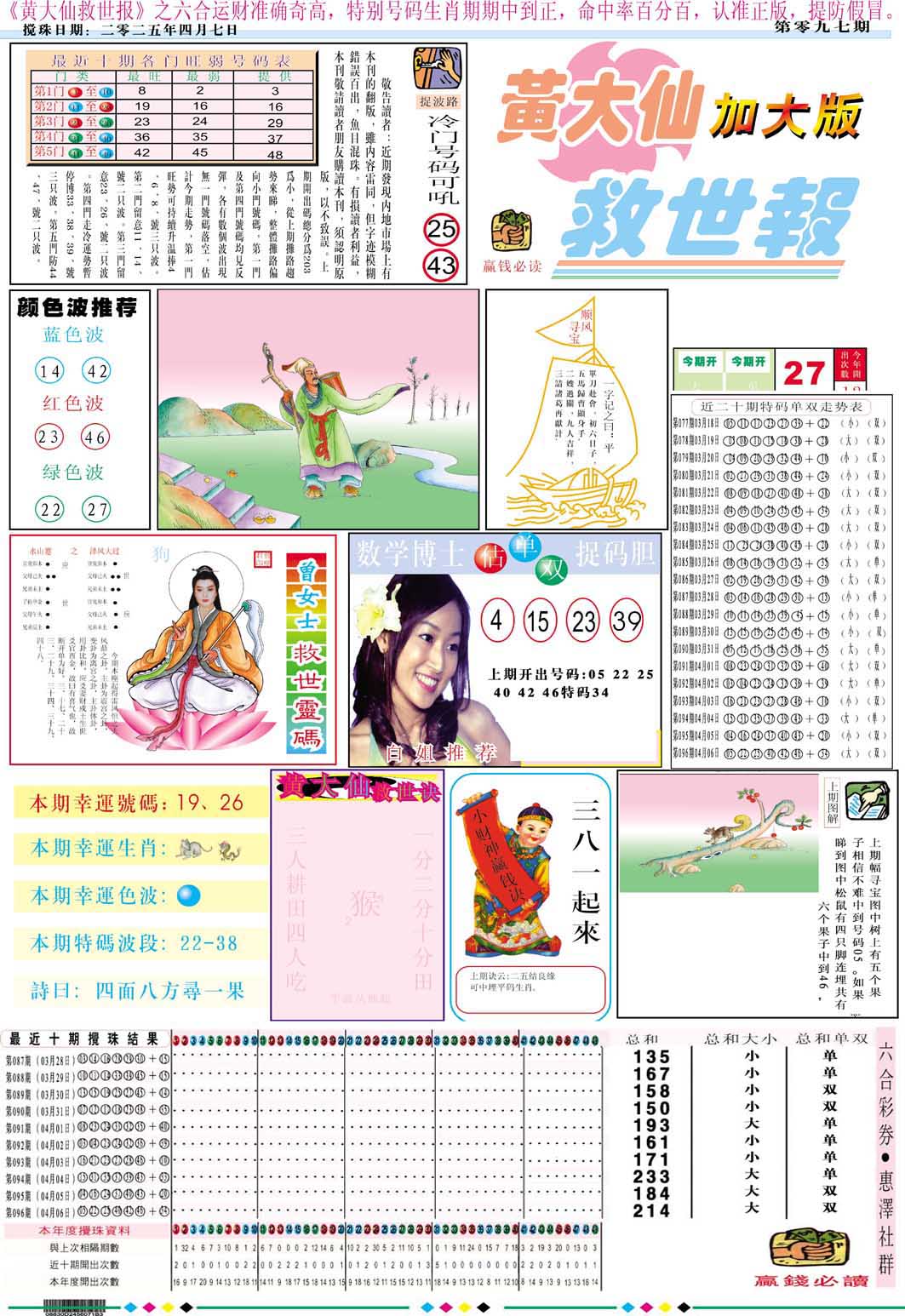 2025097期黄大仙救世A加大版
