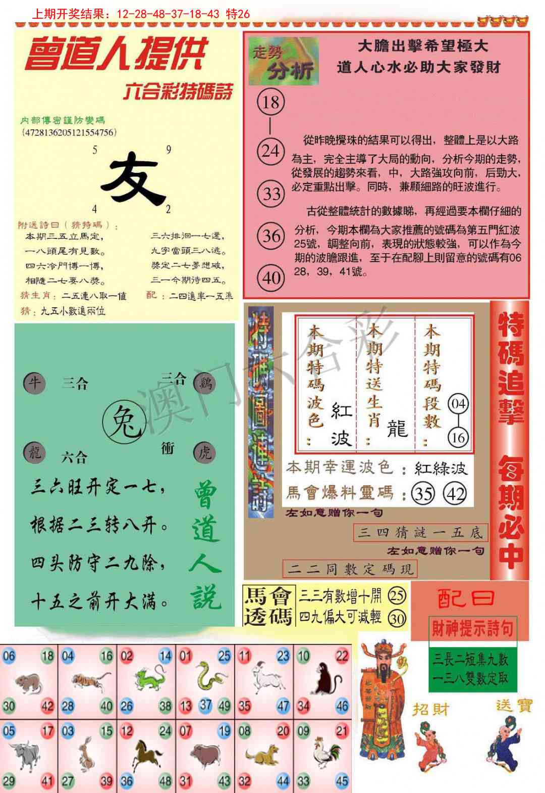 2025106期曾道人内幕B加大版