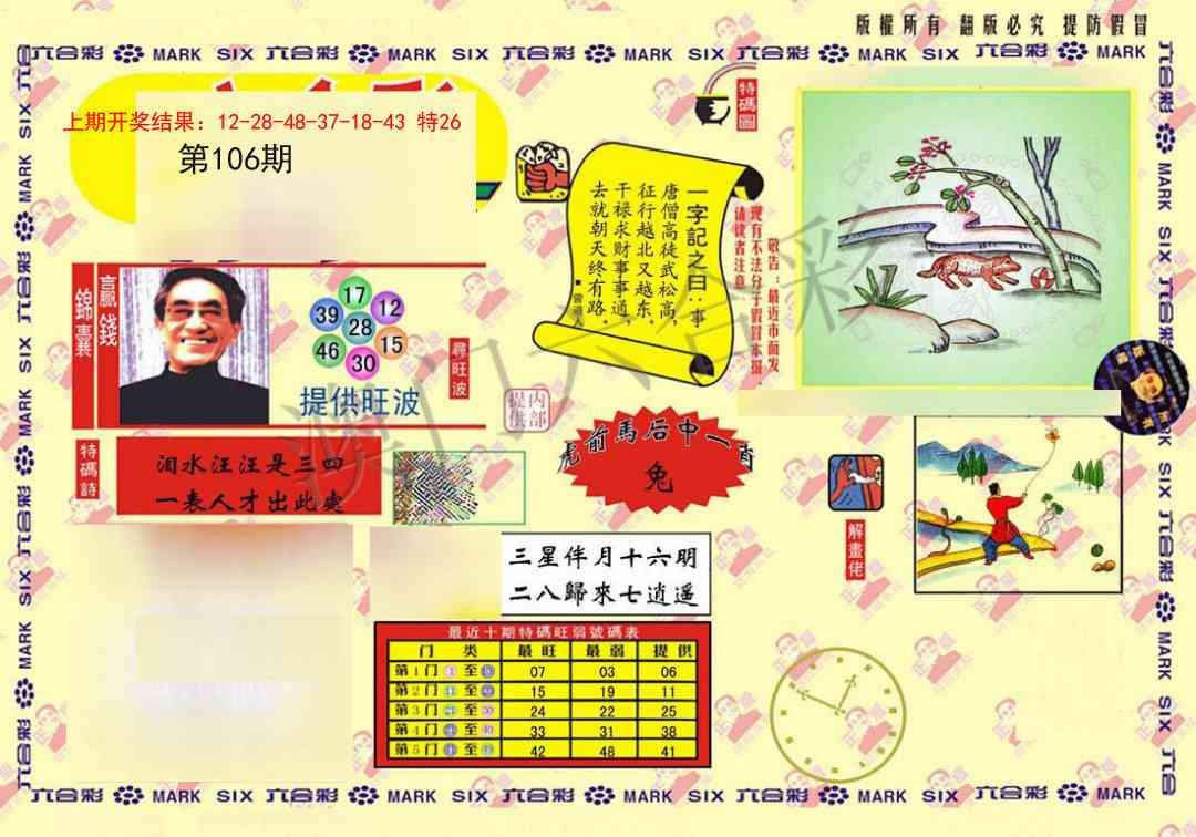 2025106期特码王(信封)