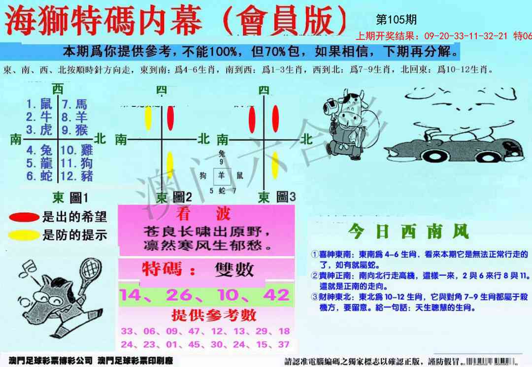 2025105期另版海狮特码内幕报
