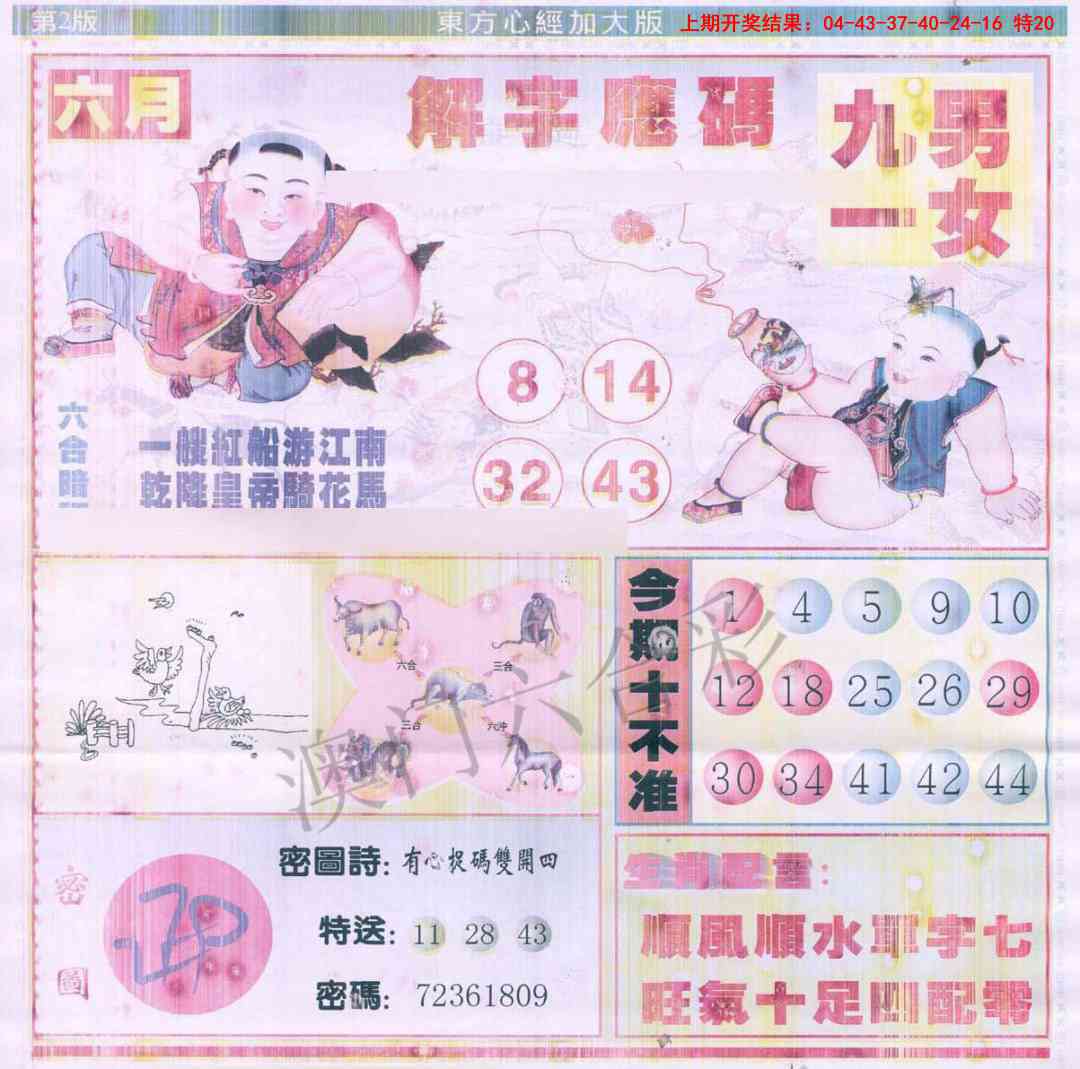 2025096期东方心经B加大版