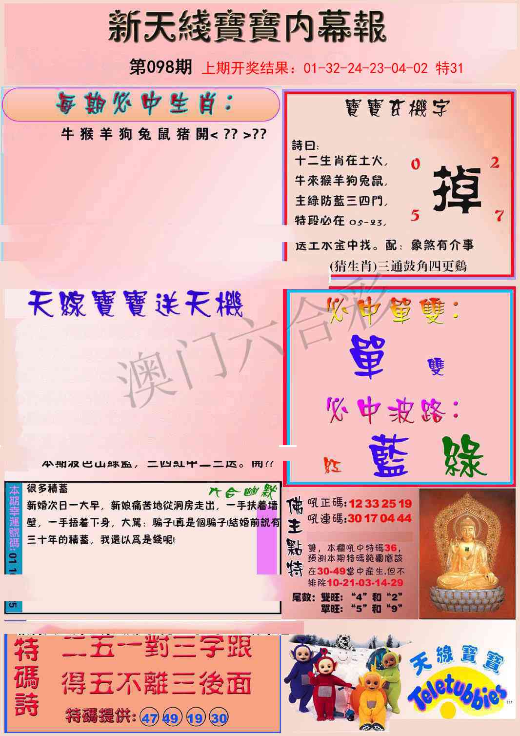2025098期新天线宝宝(彩)