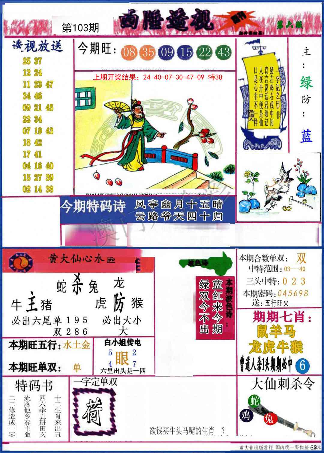 2025103期西陲透视