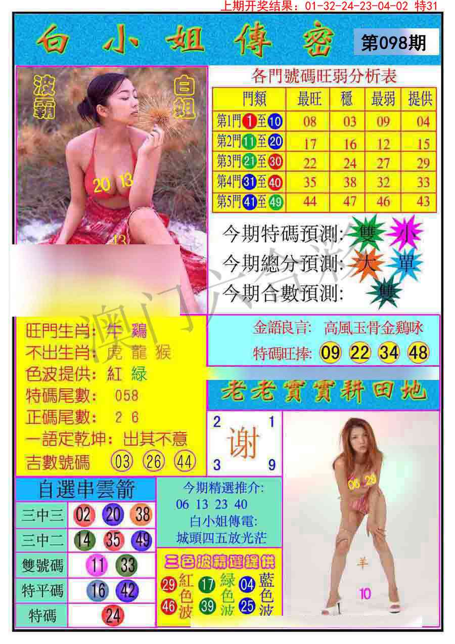 2025098期白小姐传密